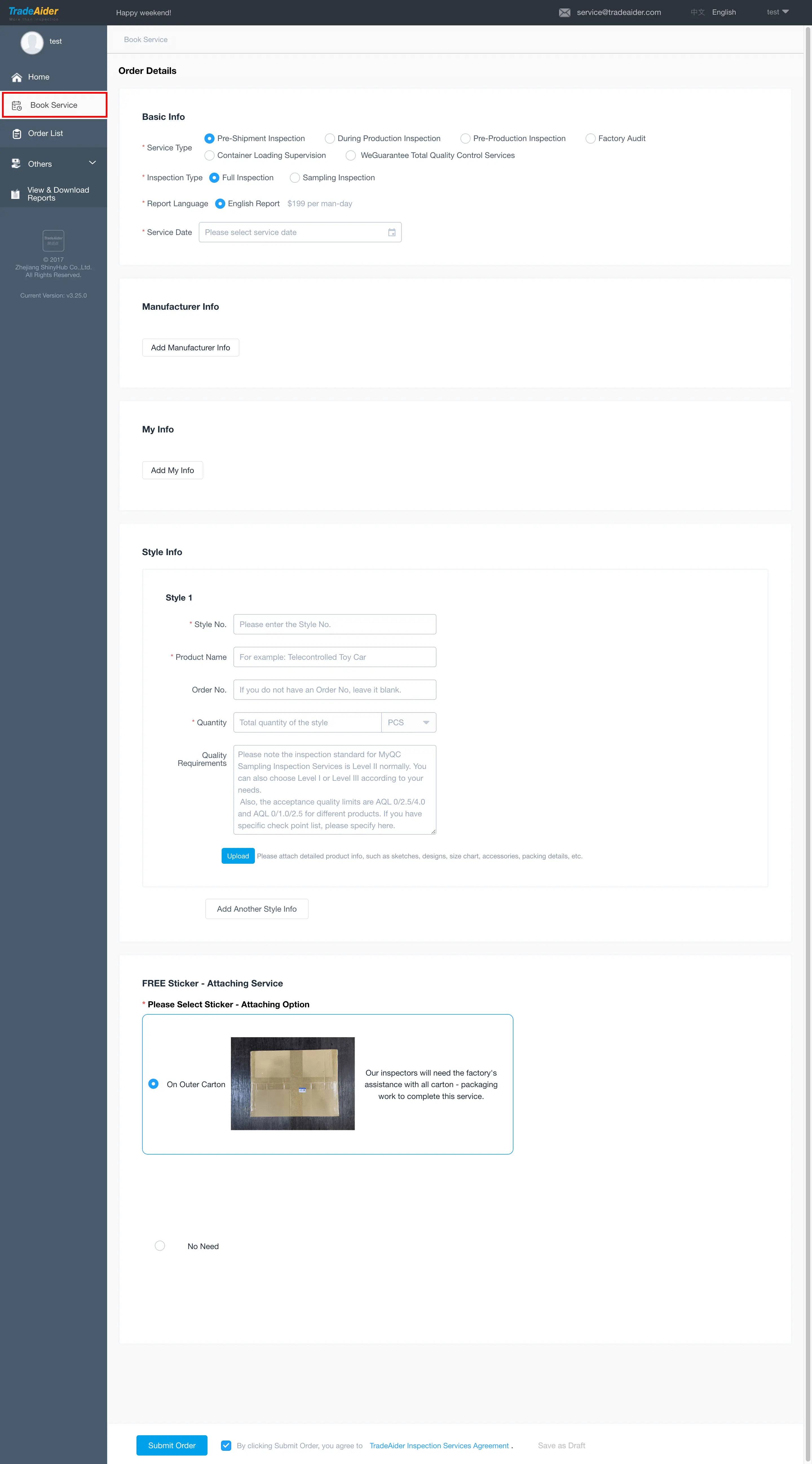 Booking service